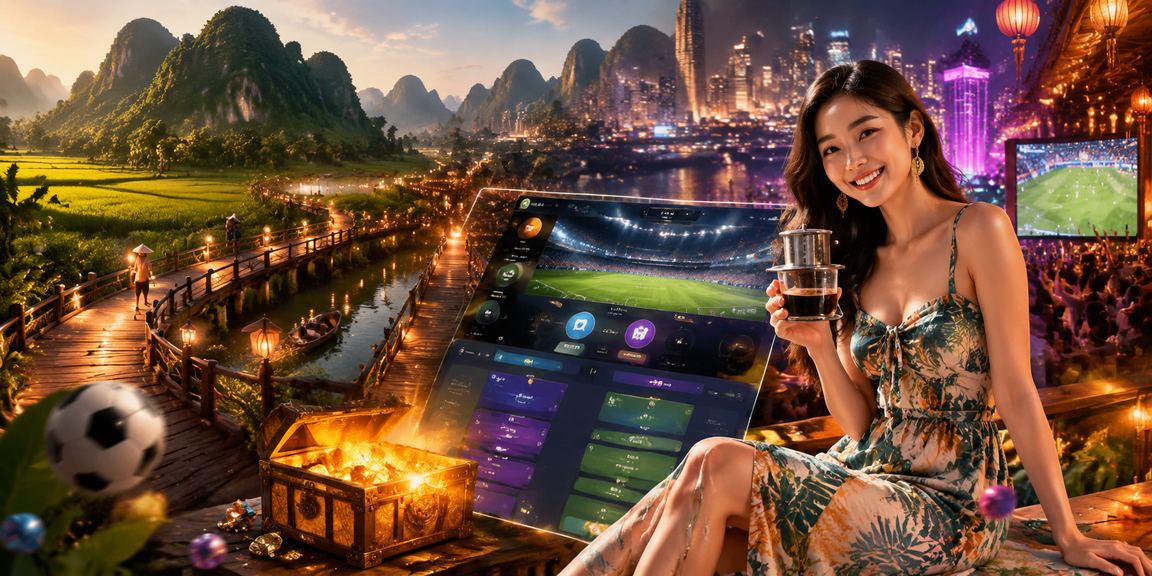 Người dùng tại Ninh Bình ngồi cà phê xem tỷ lệ kèo bóng đá trên điện thoại
